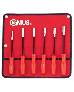 Genius Tools 6 Piece SAE Long Hex Nut Driver Set (with magnet) - NM-006SD 