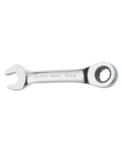10mm High-Polished stubby combination ratcheting wrench