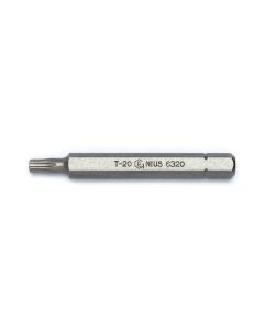 T-20 Star Screwdriver Bit 56mmL - Genius Tools 6320