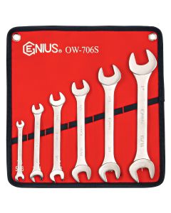 6 Piece SAE Open End Wrench Set - Genius Tools OW-706S