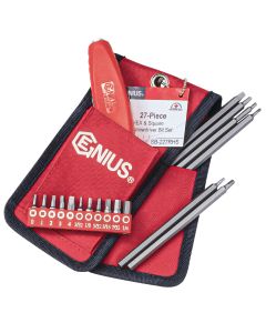 27-Piece SAE Hex & Square Bit Set - Genius Tools