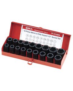 18-Piece Metric & SAE Impact Socket Set - TF-418MS