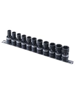 11-Piece Metric Swivel Impact Socket Set - TG-411M