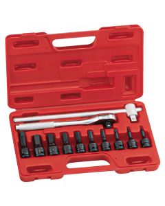 12-Piece SAE Hex Impact Bit Socket Set - CR-Mo Quality
