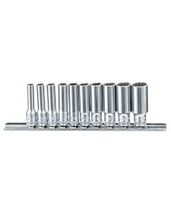 Genius Tools 10-Piece SAE Deep Socket Set - 12-Point