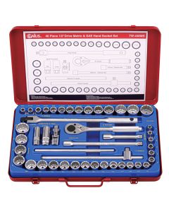 46-Piece Metric & SAE Socket Set - Genius Tools