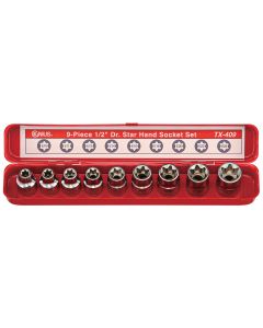9-Piece Star Hand Socket Set - Genius Tools TX-409