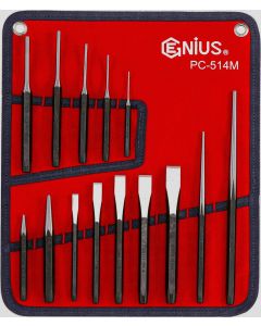 14-Piece Metric Punch & Chisel Set - Genius Tools