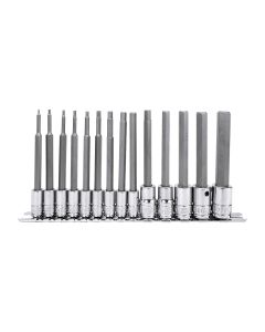 Premium SAE Long Hex Bit Socket Set - 12 Piece Collection