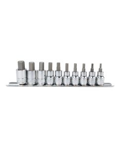 Genius Tools 10pc SAE Hex Bit Socket Set - BS-310HS
