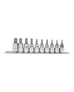 Tamperproof Star Bit Socket Set - 10 Piece 3/8 Dr.