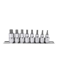 Genius Tools 8-Piece Metric Hex Bit Socket Set