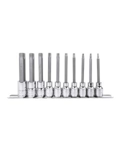 Tamperproof Star Bit Socket Set - 10 Piece, 1/2 Drive