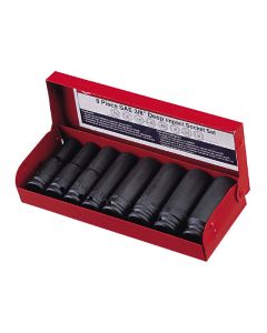 8-Piece Metric Deep Impact Socket Set - Genius Tools
