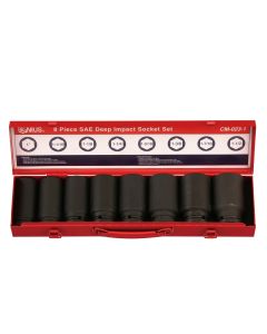 8-Piece SAE Deep Impact Socket Set - Genius Tools