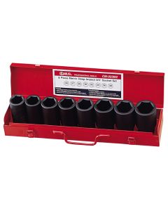 8-Piece Metric Deep Impact Socket Set - CR-Mo Quality