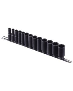 13-Piece SAE Deep Impact Socket Set - CR-Mo Durability