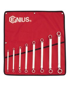 8-Piece Metric Offset Ring Wrench Set - Mirror Finish