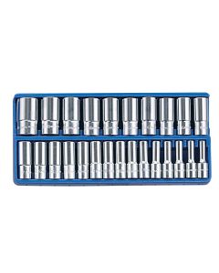 25-Piece Metric Deep Socket Set - Genius Tools DS-424M