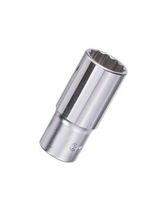 19mm Deep Hand Socket 12-Point - Genius Tools 3/8 Dr.