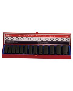 13-Piece Metric Deep Impact Socket Set - Genius Tools