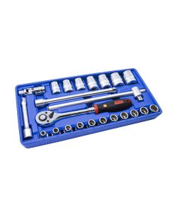 23-Piece Metric Socket Set - Genius Tools TW-423M