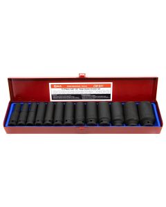 13-Piece SAE Deep Impact Socket Set - CR-Mo Quality