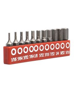 11-Piece SAE Hex Bit Set - Genius Tools SB-311SH