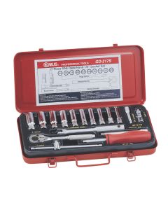 17-Piece SAE Deep Socket Set - Genius Tools GD-217S