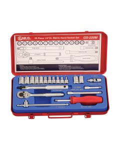 20-Piece Metric Socket Set - Genius Tools GS-220M