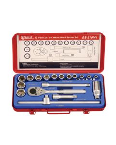 19-Piece Metric Socket Set - Genius Tools GS-319M1