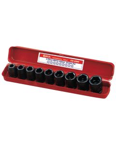 Genius Tools 9-Piece Metric Impact Socket Set - CR-Mo