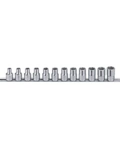 12-Piece Metric Socket Set - Genius Tools GS-412M