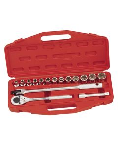 16-Piece SAE Hand Socket Set - Genius Tools GS-416S