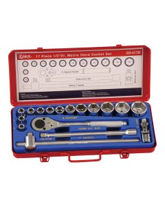 17-Piece Metric Socket Set - Genius Tools GS-417M