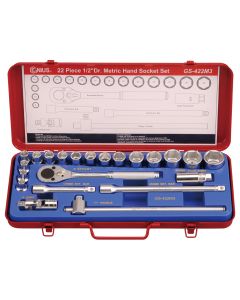 22-Piece Metric Socket Set - Genius Tools GS-422M3