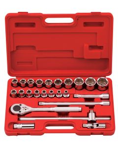 24-Piece SAE Hand Socket Set - Genius Tools GS-424S