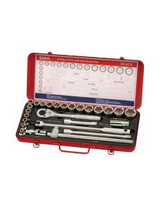 27-Piece SAE Socket Set - Genius Tools GS-427S