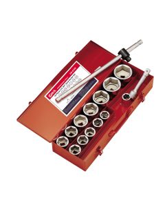 Premium 15-Piece SAE Socket Set - Durable CR-Mo Steel