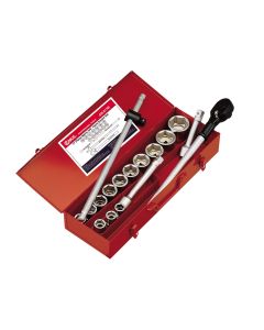 Genius Tools 17-Piece Metric Socket Set - Durable CR-Mo