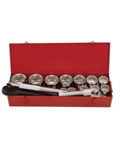 16-Piece SAE Hand Socket Set - Durable CR-Mo Construction