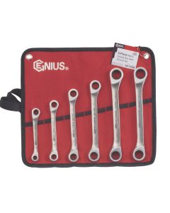 6-Piece Metric Ratcheting Wrench Set - Stainless Steel