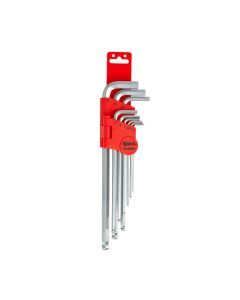 Premium 9-Piece Metric Wobble Hex Key Set - S2 Steel