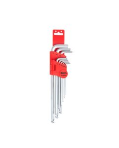 Premium SAE Wobble Hex Key Set - 9 Piece S2 Steel