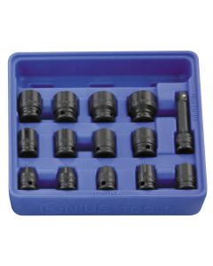 14-Piece Metric Impact Socket Set - Genius Tools IS-314M