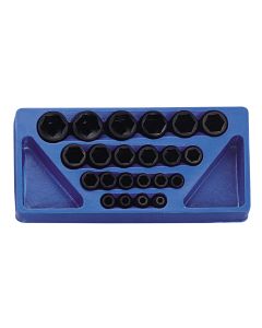 22-Piece SAE Impact Socket Set - Durable CR-Mo Steel