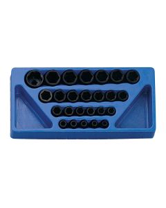 25-Piece Metric Impact Socket Set - Durable CR-Mo Steel