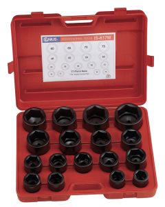 Genius Tools 17-Piece Metric Impact Socket Set