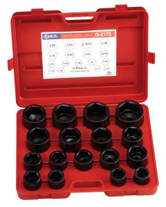 Genius Tools 17-Piece SAE Impact Socket Set - CR-Mo