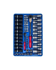 Versatile 57-Piece Swivel & Bit Socket Set - MS-057M